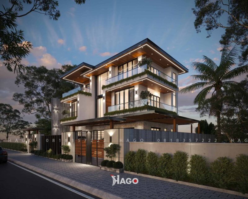 Mẫu nhà phố 3 tầng thiết kế hiện đại