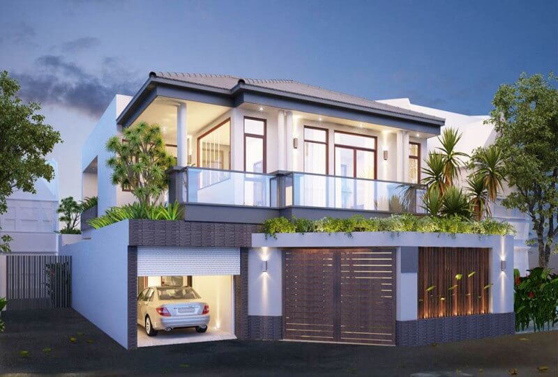Mẫu nhà biệt thự 200m2 hiện đại