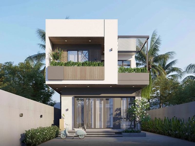 Mẫu biệt thự 300m2 theo phong cách tối giản