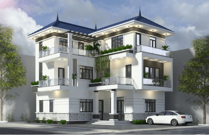 Biệt thự 300m2 mái thái