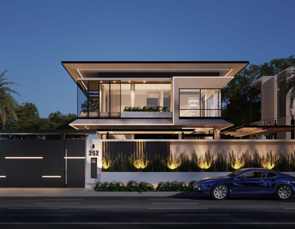 Thiết kế biệt sân vườn 2 tầng
