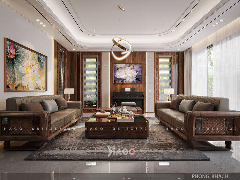 Bố trí sofa – trung tâm phong thủy quan trọng nhất phòng khách